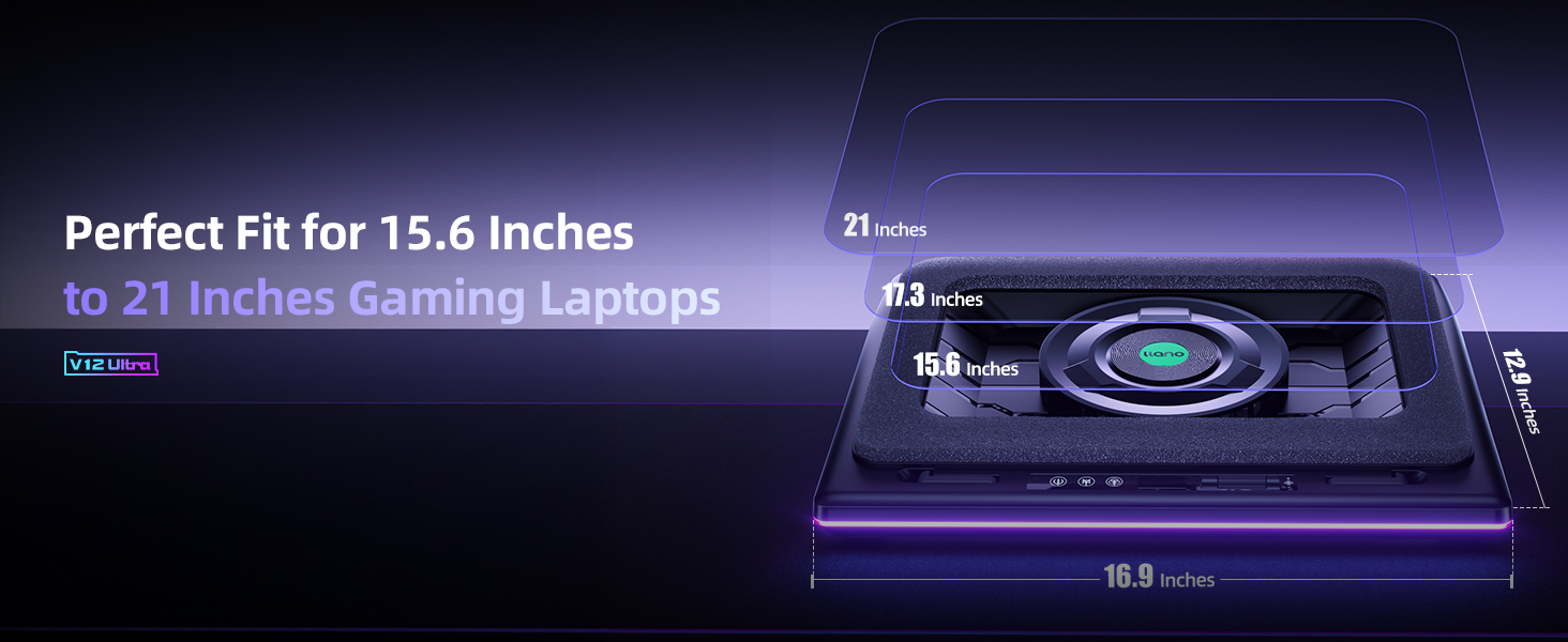 llano V12 Ultra RGB Gaming Laptop Cooling Pad