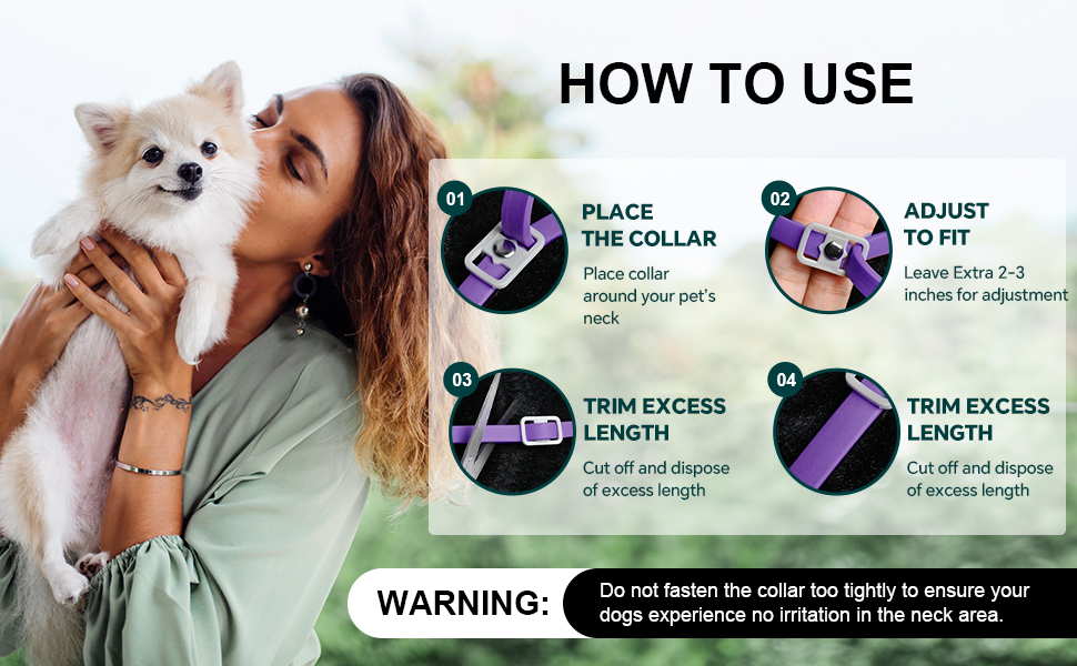 4 Pack Flea Collar for Dogs, Dog Flea and Tick Collar 8