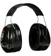 3M PELTOR Hearing Protection Optime 101 Earmuffs, Over the Head, H7A, 27 dB NRR, Adjustable Earcu...