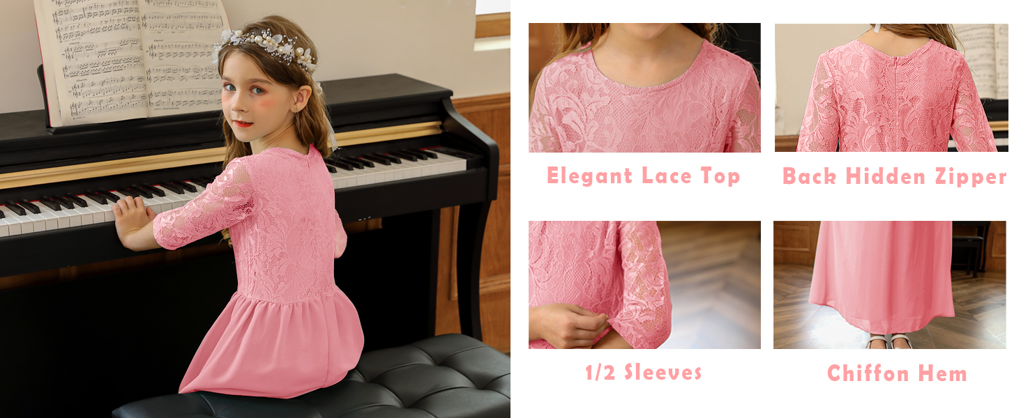 flower girl dress girls white dress