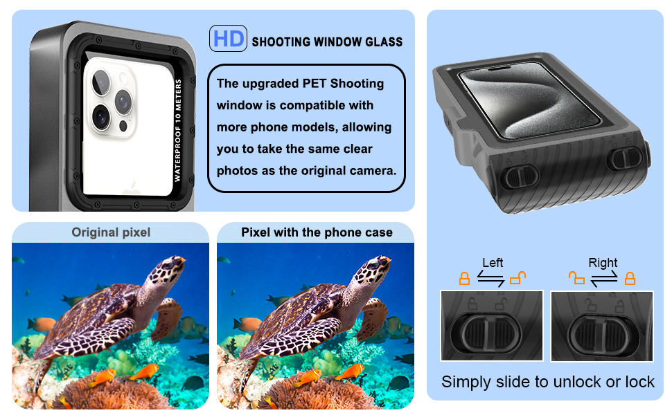 High-definition camera window glass allows you to have more fun in underwater recording.