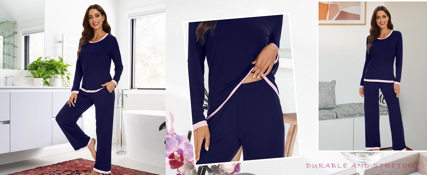 Women short sleeve pajama set can be worn as dailywear, sleepwear, nightwear, boudoir and loungewear