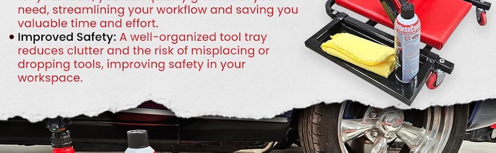 Large Heavy Duty Tool Tray quick and easy to move from side to side