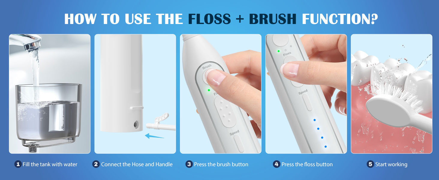 ZoCCee Electric Toothbrush with Water Flosser Combo