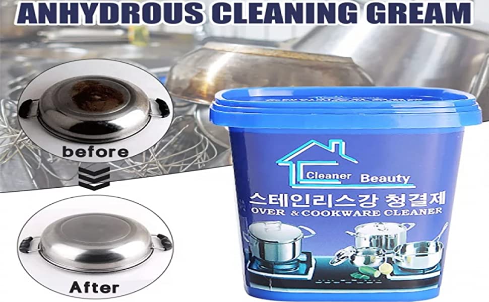 Oven & Cookware Cleaner Stainless Steel Cleaning Paste Remove Stains