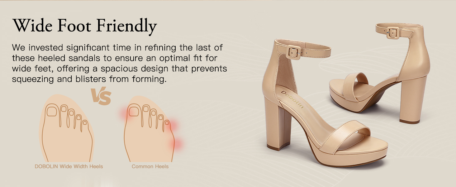 WIDE heels platform