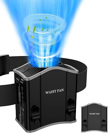 Amazon | 12000mAh腰掛け扇風機 携帯扇風機 最大24時間稼働、超