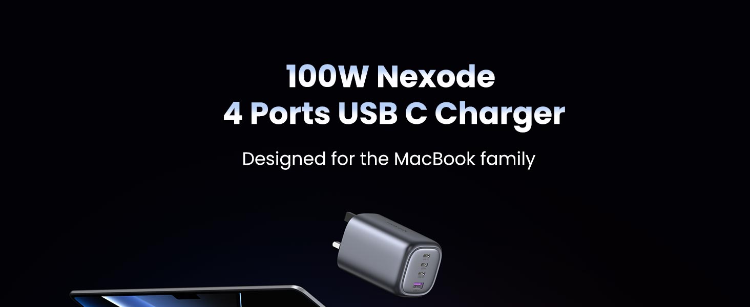 UGREEN 100W USB C Charger Plug, 4Port GaN Type C Fast Wall Power