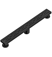 Neodrain 24 in Matte Black Linear Shower Drain, Rectangular Linear Drain for Shower with Brick Pa...