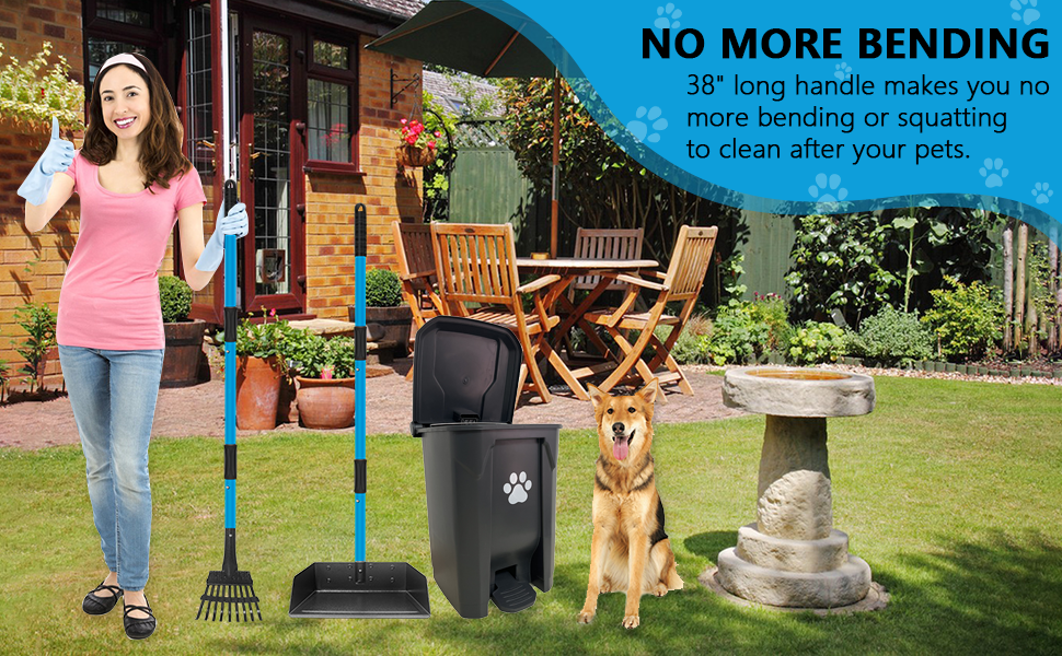 Dog Poop Trash Can for Outdoors with Extra Large Pooper