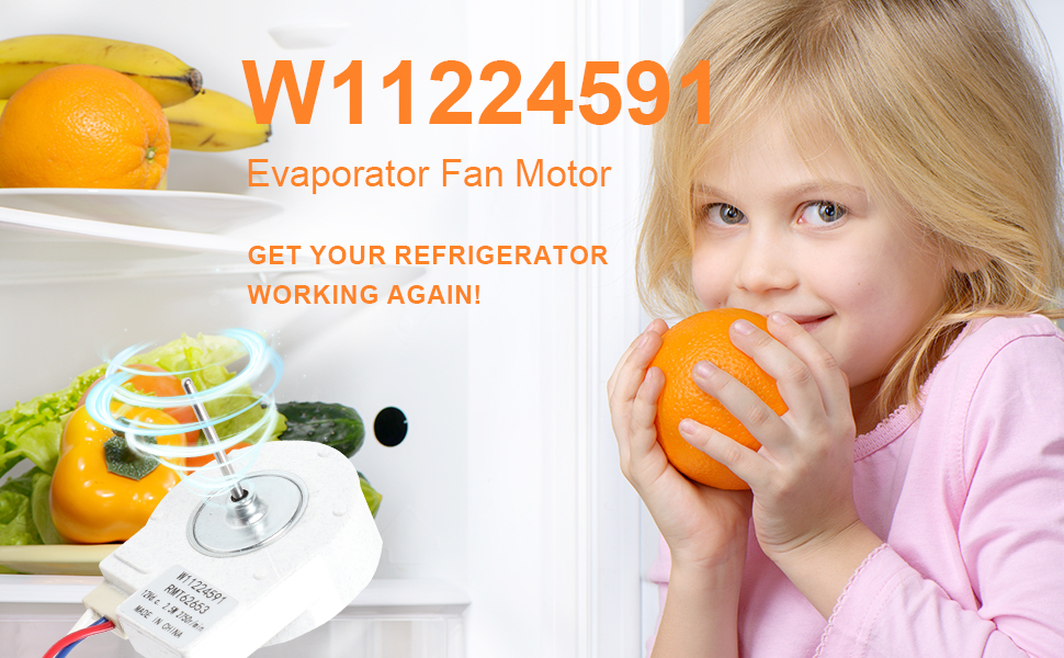 W11224591 Refrigerator Fan Motor Replacement for Whirlpool