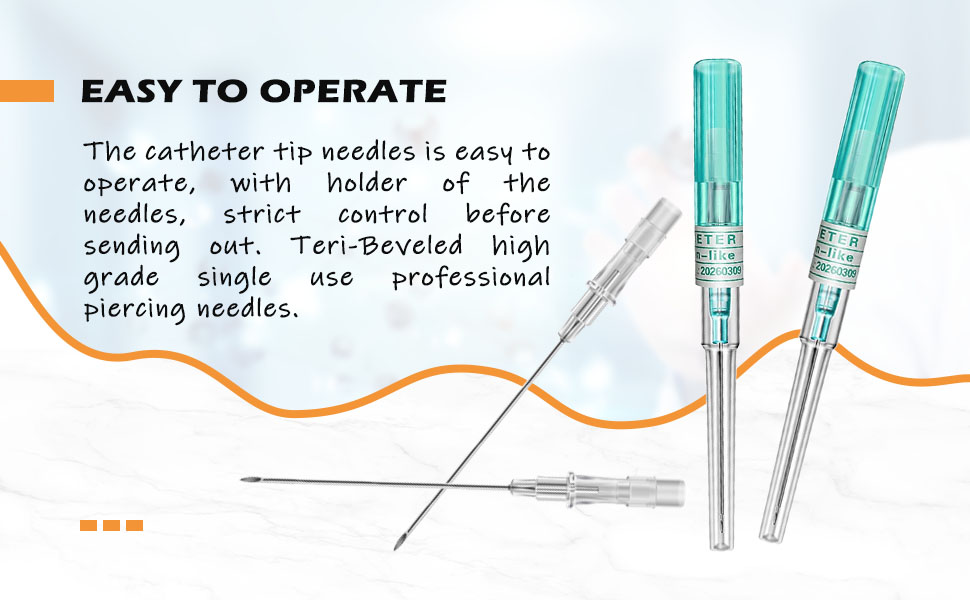 Catheter Piercing Needles SOTICA 50pcs Catheter Needles