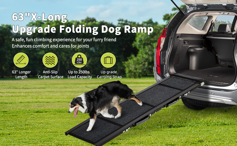 GarveeLife Upgraded Heavy Duty Dog Ramp for Large Dogs