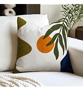 Adabana Boho Decorative Throw Pillow Cover 18x18 Inch Farmhouse Tufted Pillow Covers for Bed Couc...