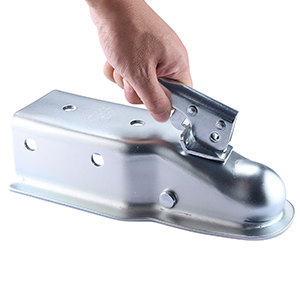 NovelBee Straight Tongue Trailer Coupler for 3-Inch Channel and 2-Inch Hitch Ball