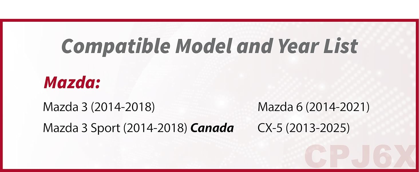 Compatible model & year list