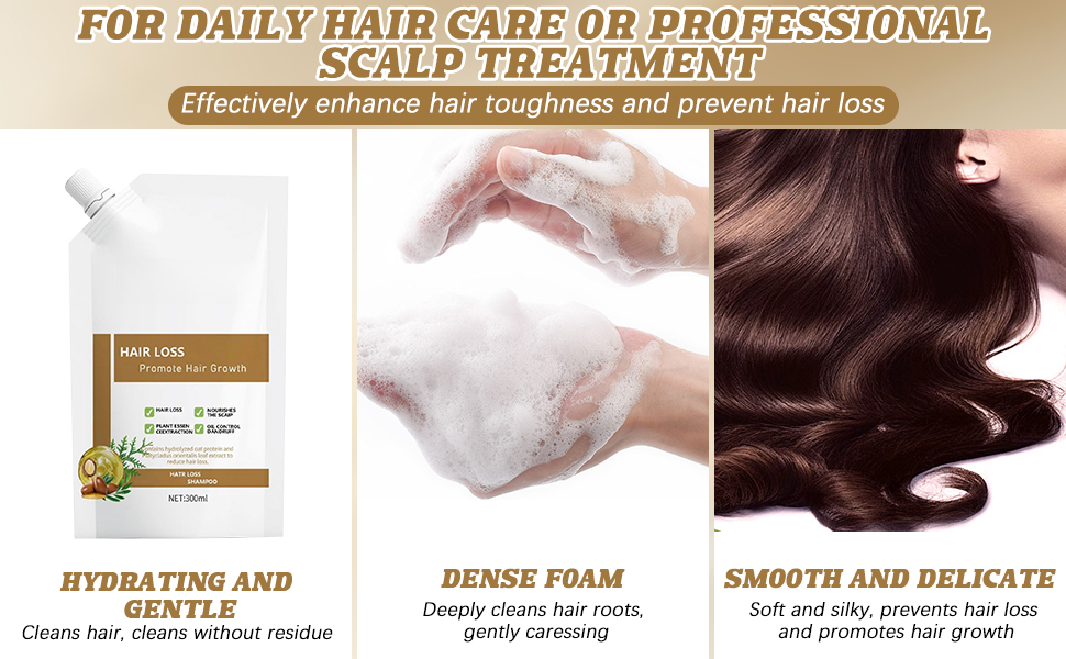 Anti Hair Loss And Strengthening Shampoo, Repairs Dry And Damaged Hair