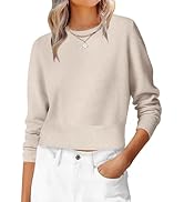 ANRABESS Women’s Long Sleeve Sweaters Cropped Crew Neck Business Casual Light Weight Sweater Tops...