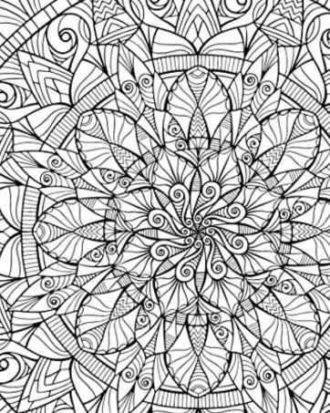 Mandala Coloring Art Poster