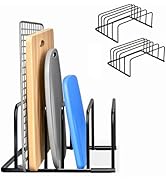Kitchen Cutting Board Organizer Rack, 5-Slot Storage Holder for Boards, Bakeware, Cookie Sheets (...