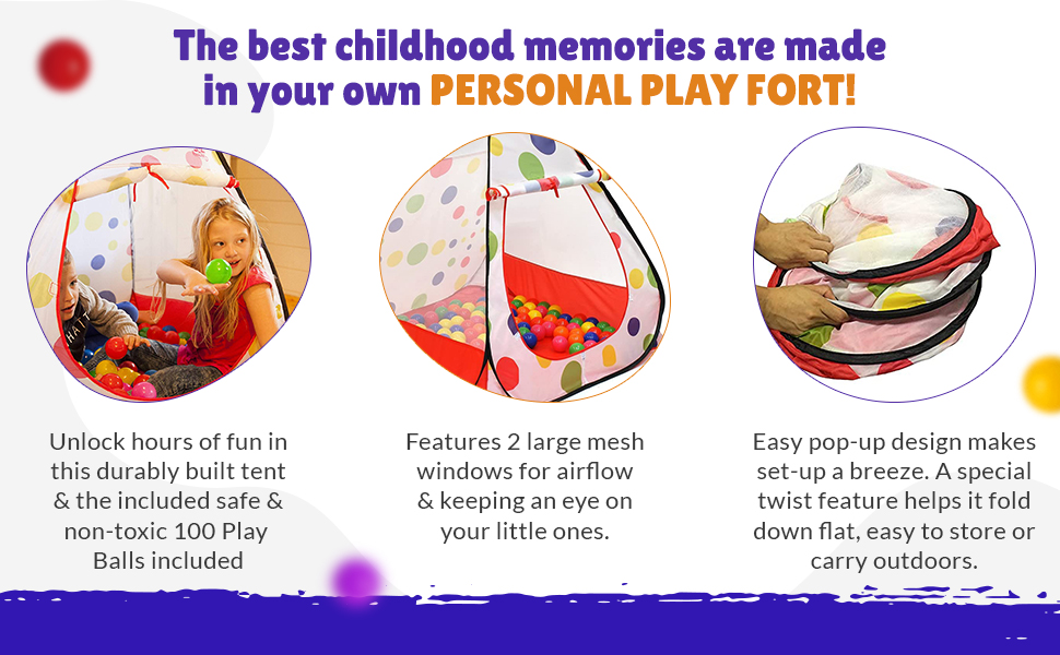 kiddey kids ball pit play tent 100 ball pit