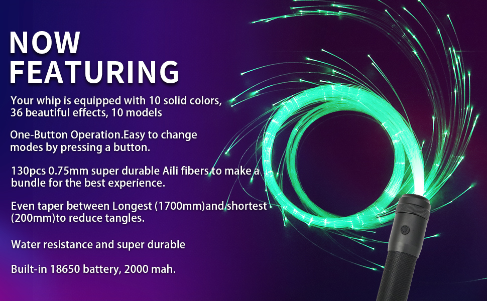 optical fiber whip features