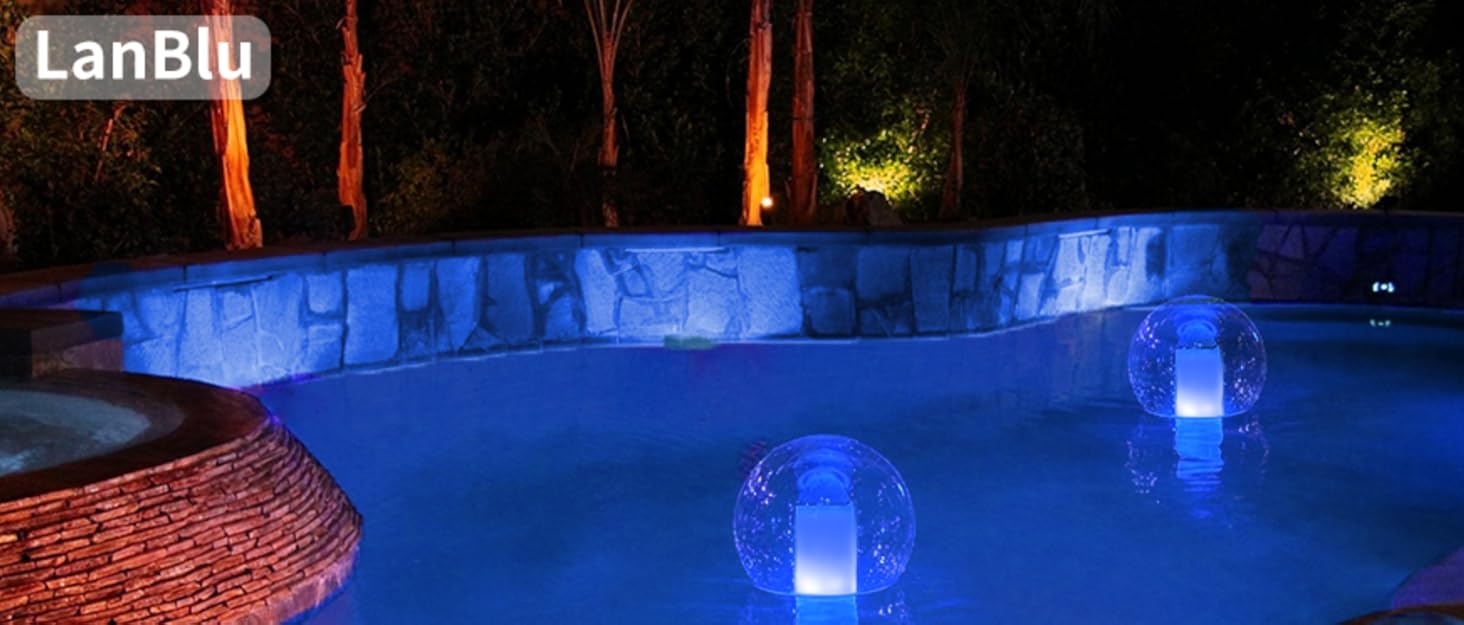 LanBlu Pool Chlorine Floater,Solar Flame Pool Chlorine