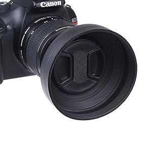 camera lens hood rubber collapsible lens shade sun cover cap tulip flower