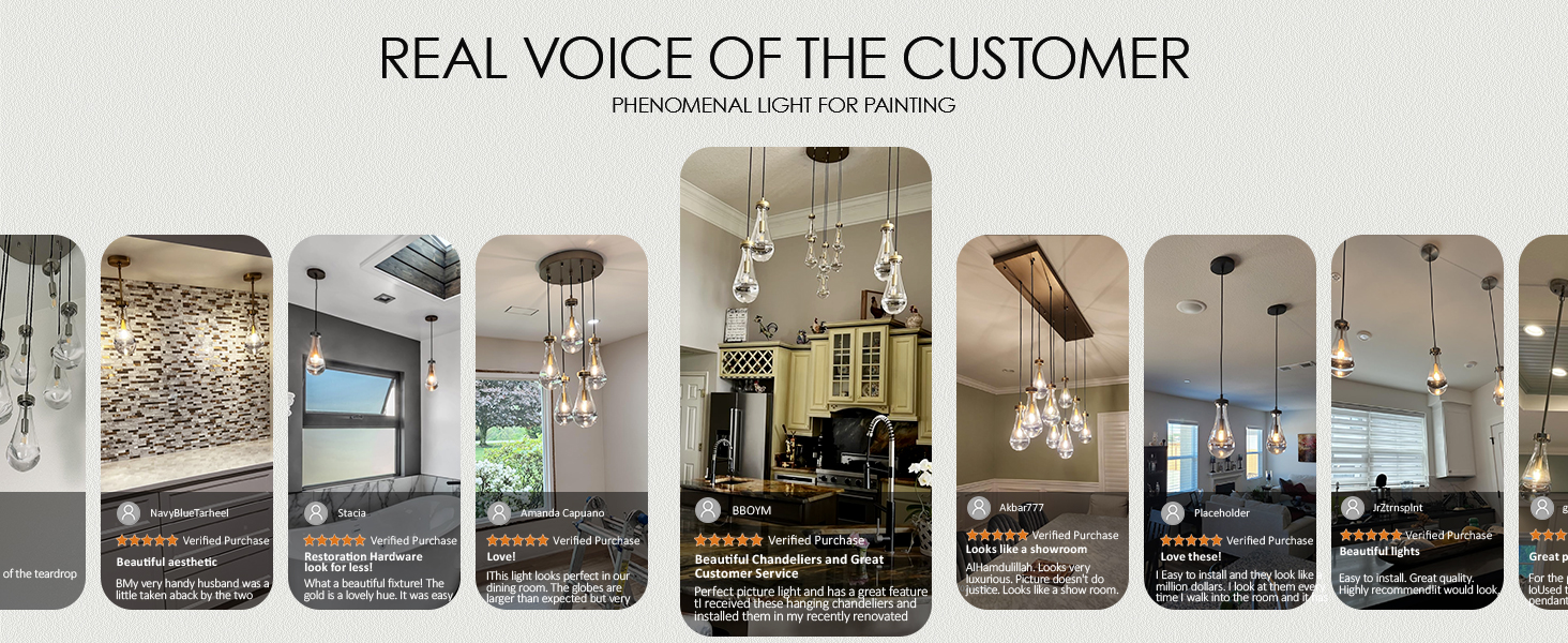 raindrop pendant lights