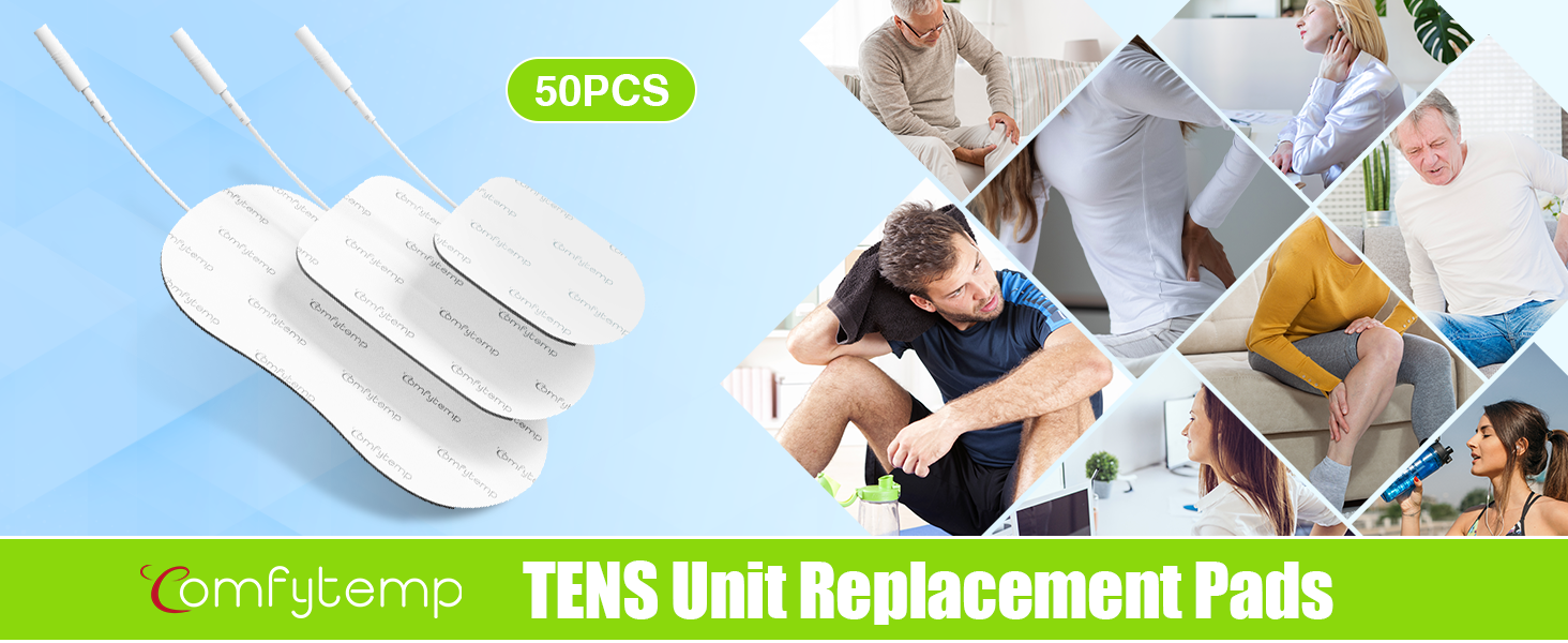 Comfytemp 50Pcs TENS Unit Electrode Pads, FSA HSA Eligible