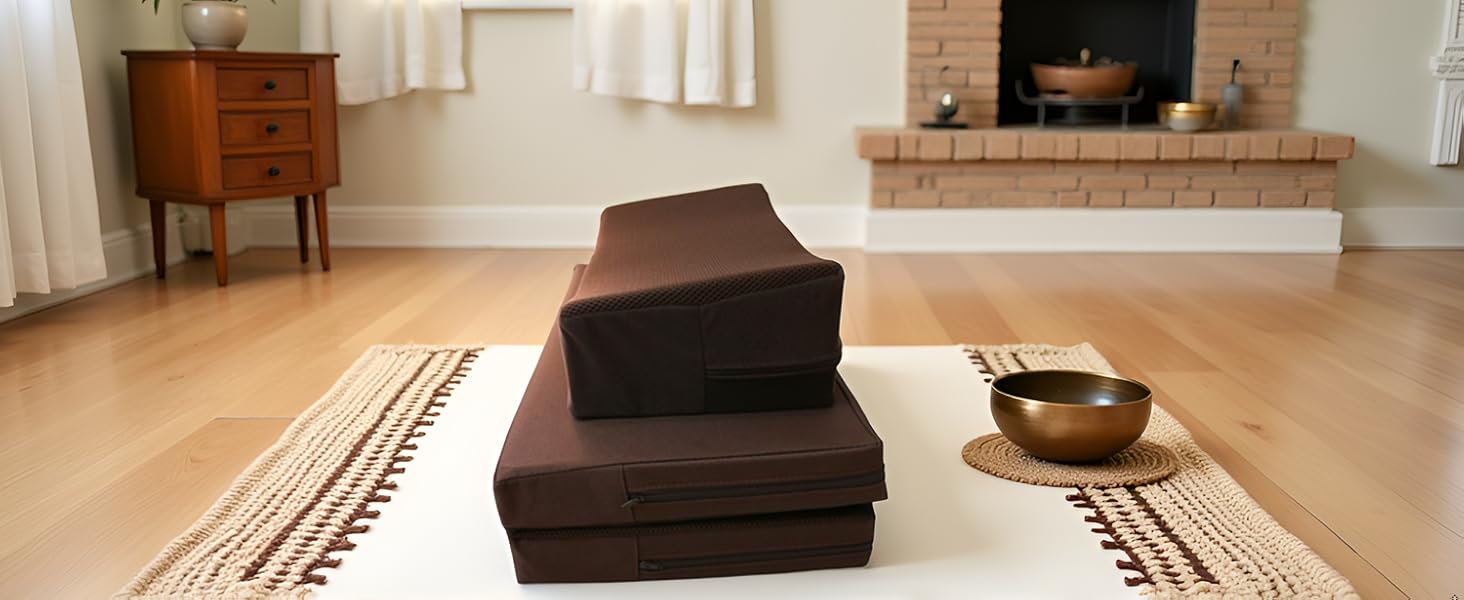 Foldable meditation cushion set