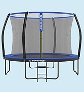 SONGMICS Outdoor-Trampolin, rundes Sicherheitsnetz-Trampolin für Kinder und Erwachsene, mit Leiter und gepolsterten Stan E2305de2 065f 41c8 8452 54aa53dc34a4. CR0,0,830,910 PT0 SX166 V1