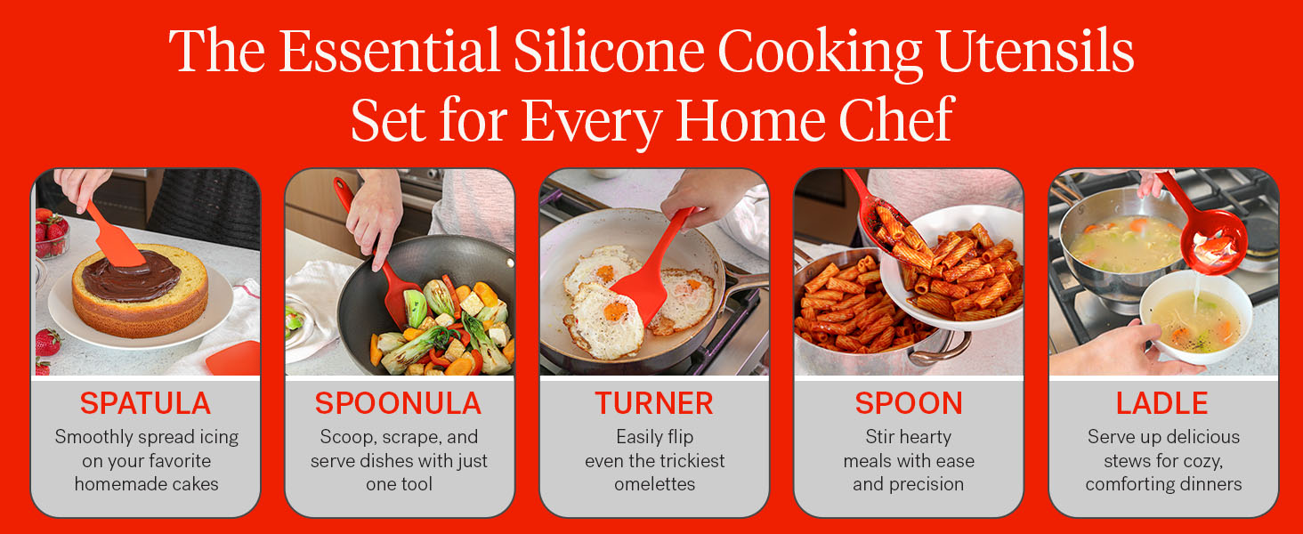 kitchen utensils set cooking utensils cooking spatulas silicone heat resistant spatula sets