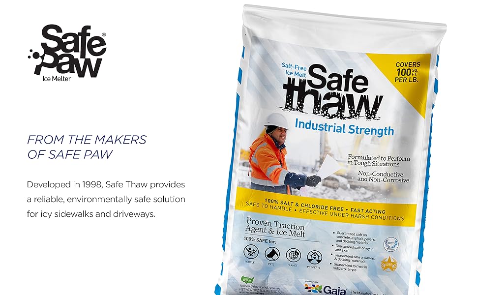 Safe Paw Industrial Strength Salt Free Pet Safe Snow Ice