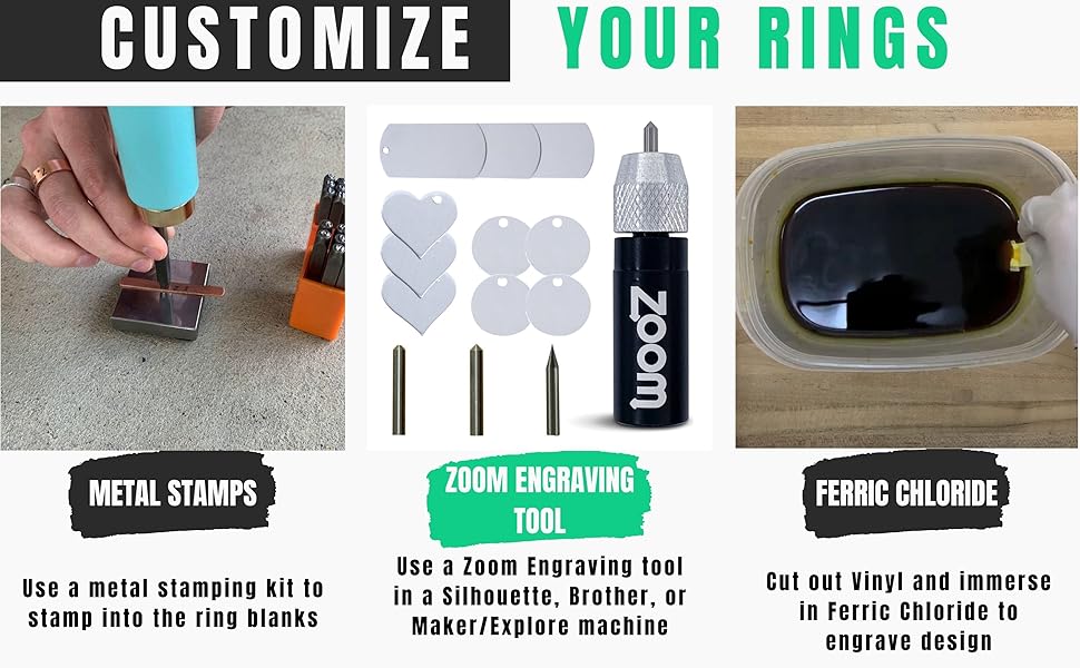 Metal stamping kit zoom engraving tool for cameo 4 ferric chloride