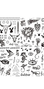halloween face tattoos