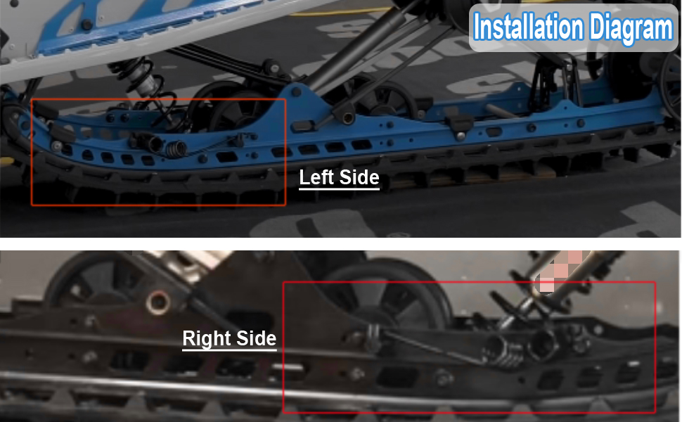 Mallofusa Snowmobile Rail Ice Scratchers for SkiDoo Competable with