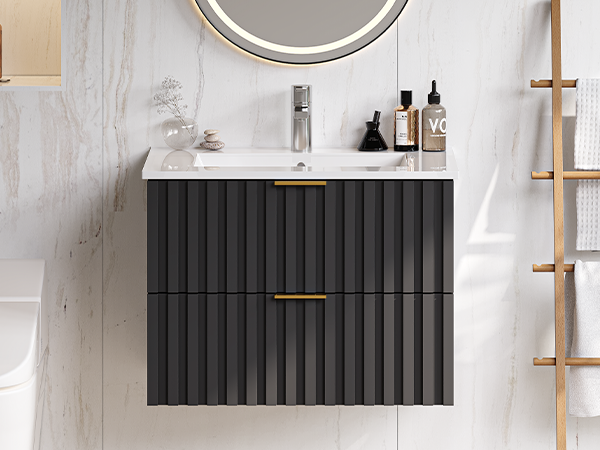●ONE BRILLIANT● AmyraOB530Black 5009360816 Amazon.com: ONBRILL 24 Inch Bathroom Vanity with Sink Combo
