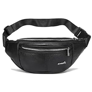 Leather Waist Bag Multiple Pockets