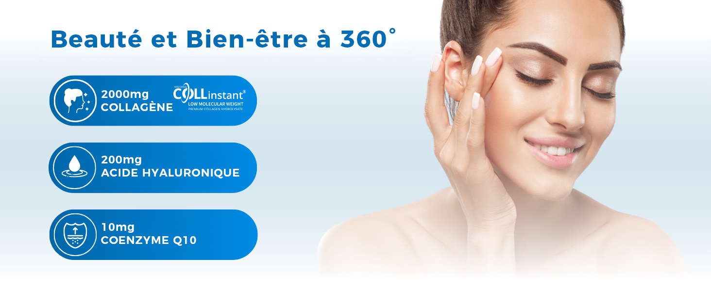 Beauté et Bien-être à 360° avec le collagène et l’acide hyaluronique Vitastrong collagène hydrolysé