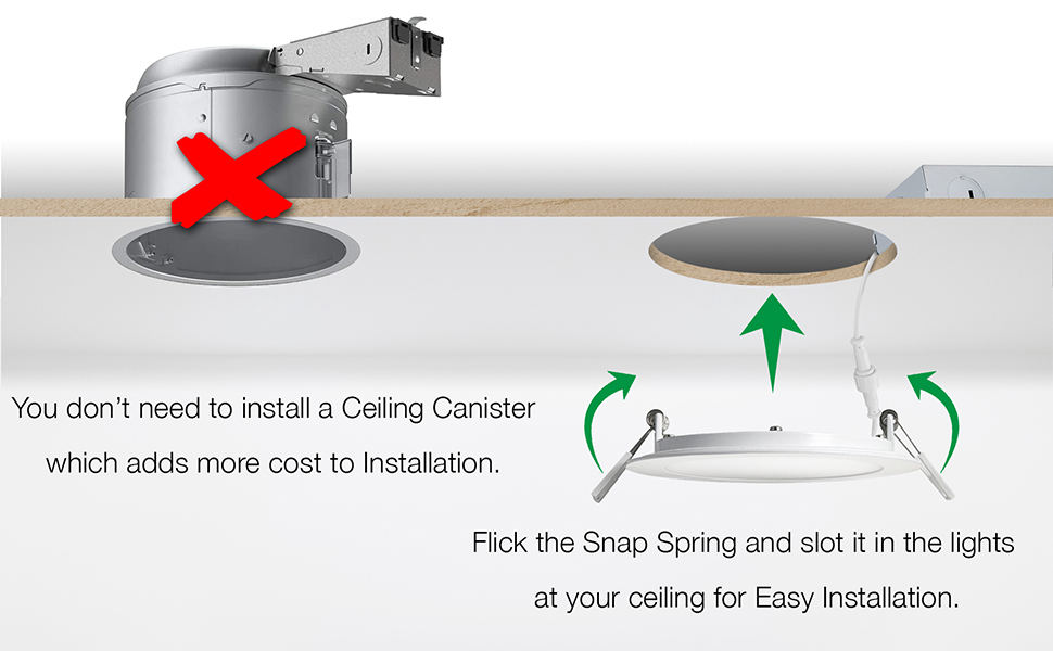 4 Inch Recessed LED Slim Panel Pot Lights