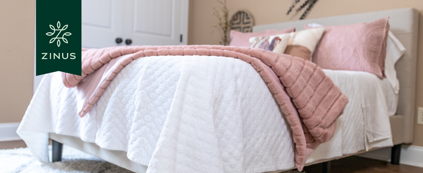 Zinus Ibidun Upholstered Button Tufted Platform Bed/ Mattress Foundation/ Easy