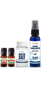 Jojoba Oil Tea Tree Oil Sea Salt Saline Piercing Solution