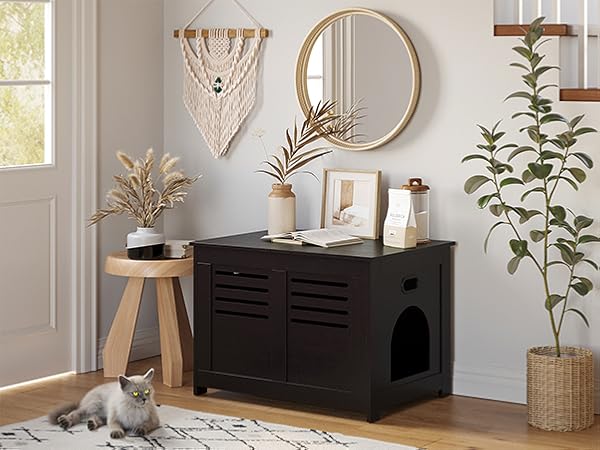 置物 maocat Amazon.com: DINZI LVJ Litter Box Enclosure, Flip Top Litter