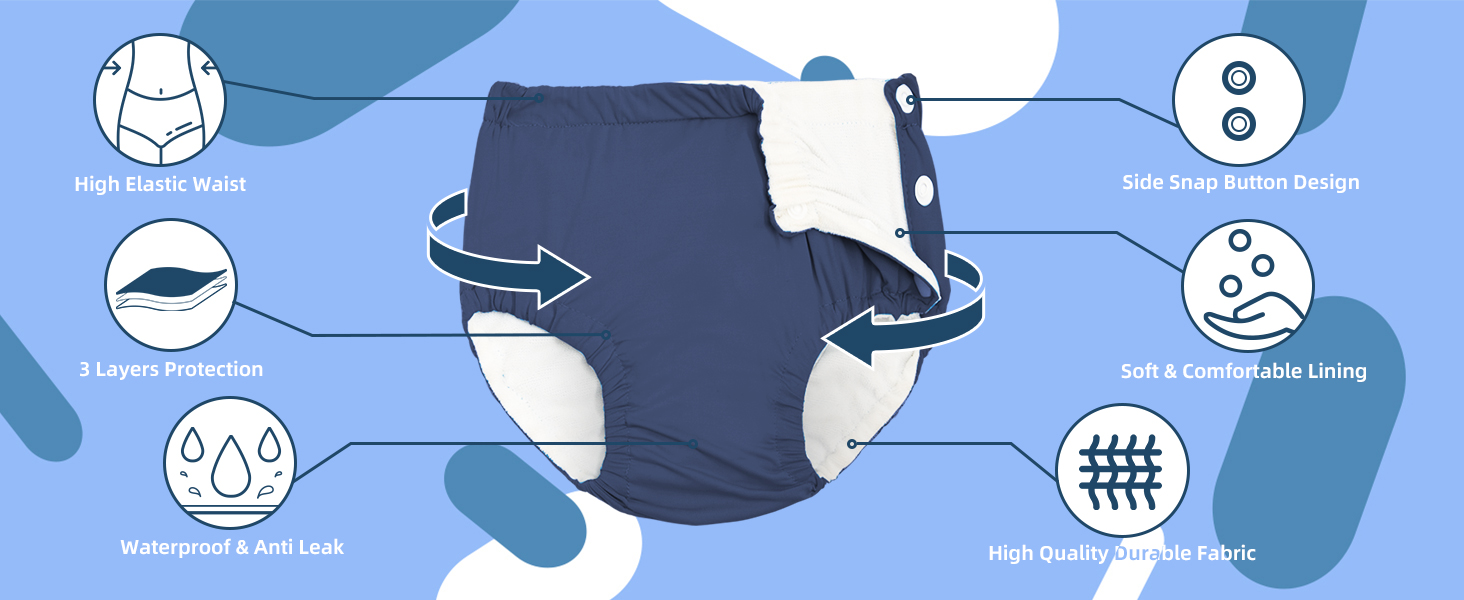 Joyo roy Reusable Swim Diapers Baby Swim Diaper Reusable