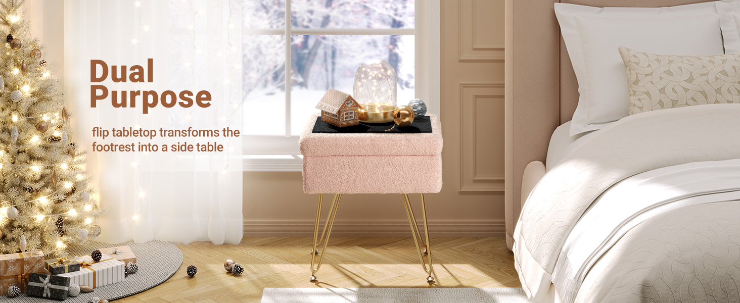 Vanity Stool Chair with Storage
