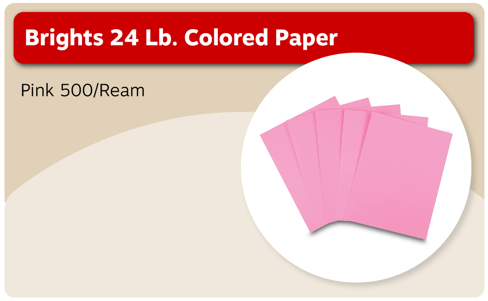 Amazon.com : Staples 733084 Brights 24 Lb. Colored Paper