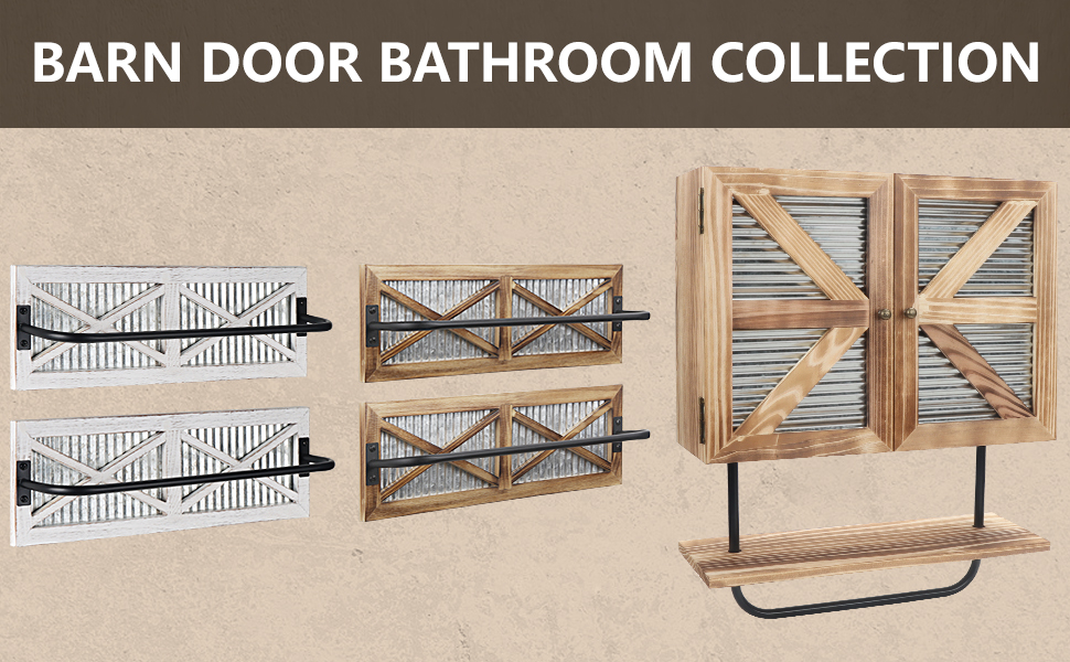 Butizone Bathroom Towel Rack, Rustic Towel Rack Wall Mounted, Small Farmhouse Bath