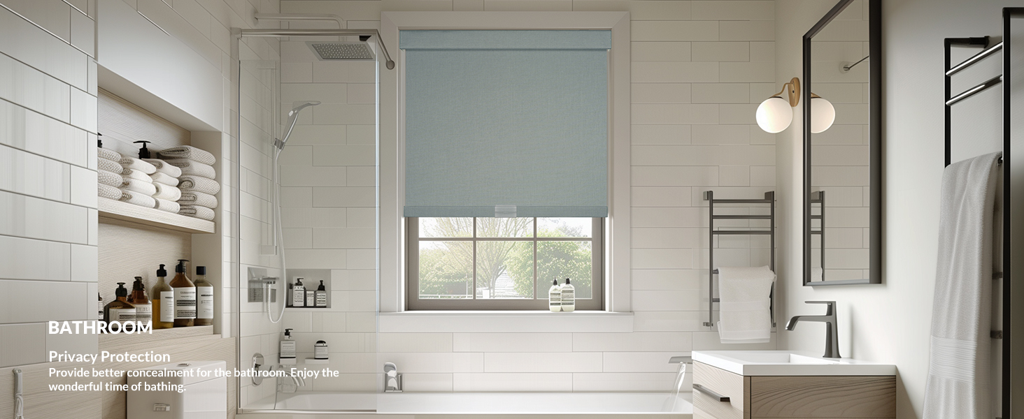 MoDanCeQ Blackout Roller Shades for Windows, Cordless