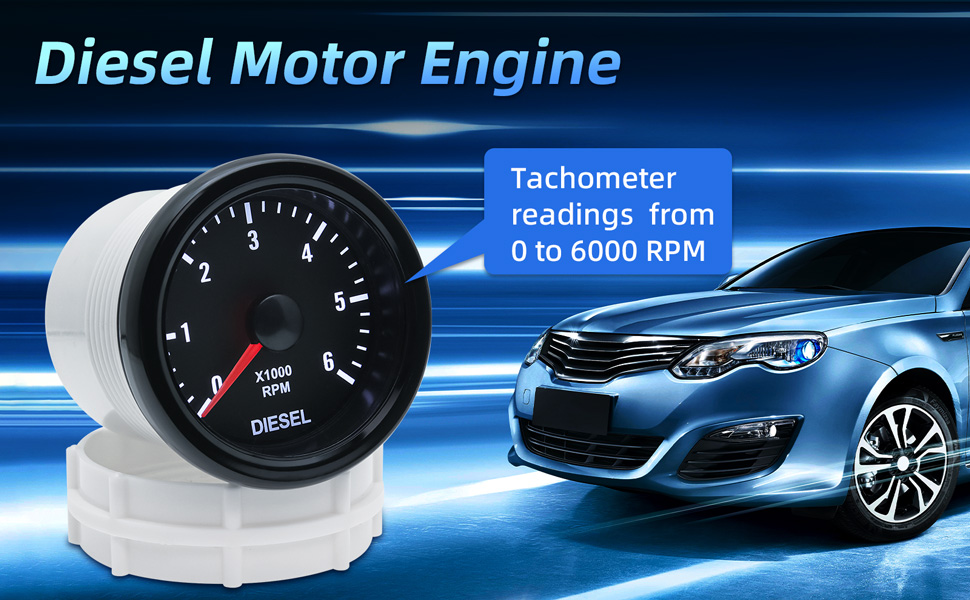 Faymizsa Diesel Tachometer 6000 RPM Electrical Tachometer